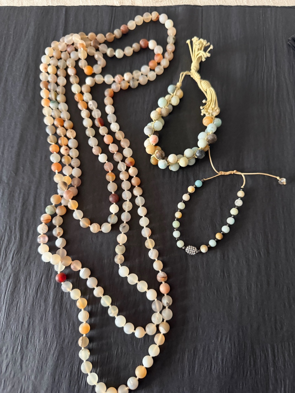 Multi-Color Beaded Women’s Necklace and Bracelet Set